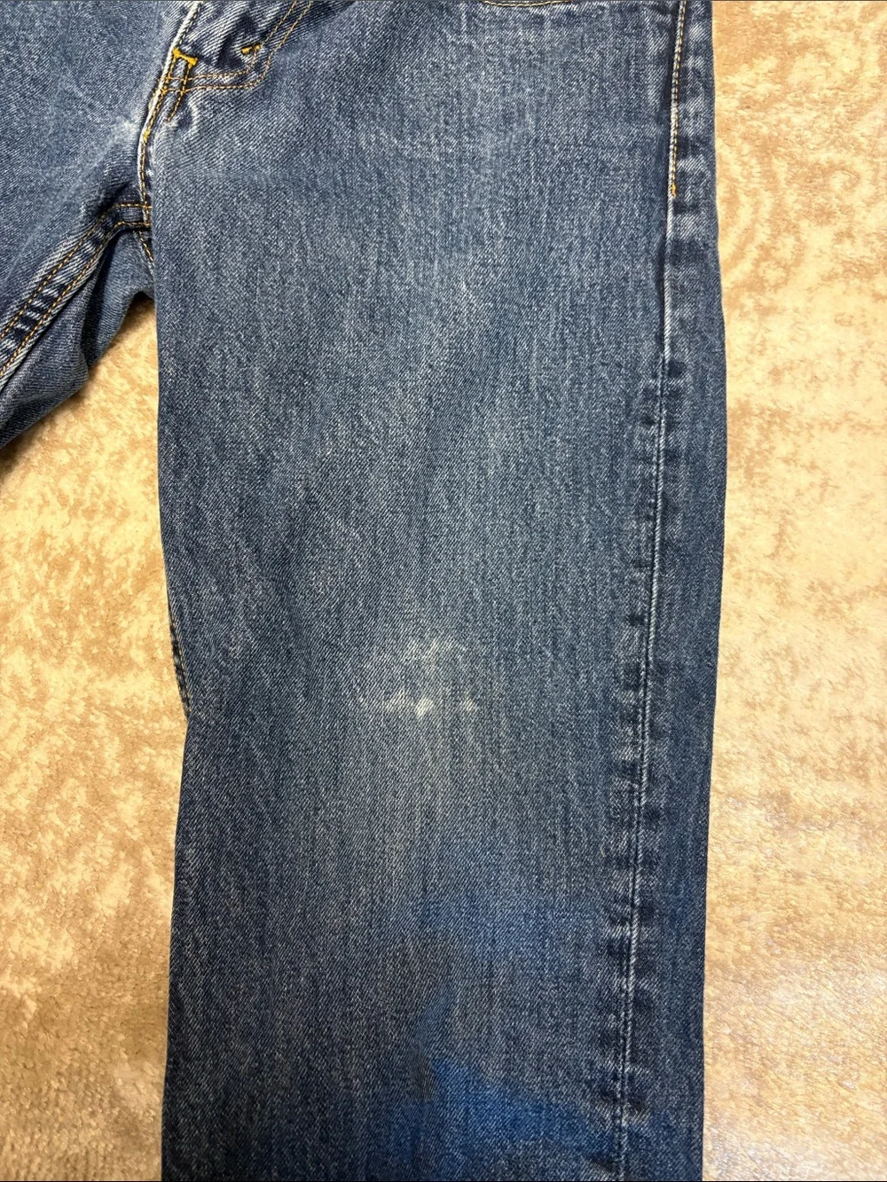 Levi's Men's Dark Blue Straight Jeans with Signature Patch